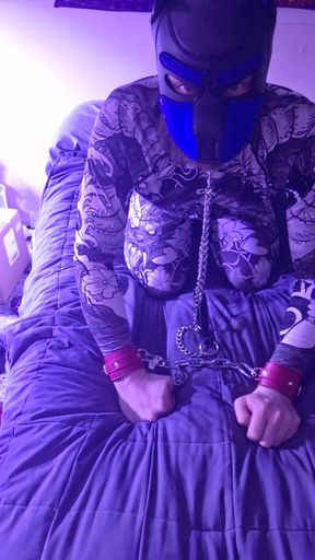 Self Bondage Chain Leather Collar Feet