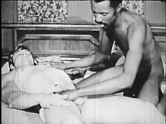 Hot black stud has a horny white dude sucking and jerking his dick