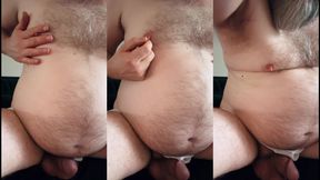 Playing Hard with My Hairy Nipples and Showing off Fat Belly