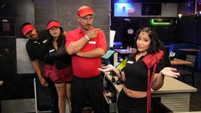 ”Anais Amore & Mike Ox Playfully Tease as Brats at Work”
