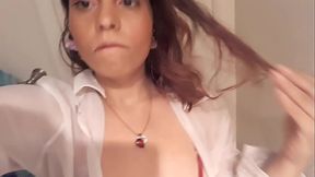 Ginger Paris Slut Peeing In The Toilet