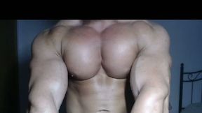 A Man Keep Showing His  Muscle Show