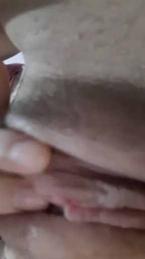 I masturbate my pussy until I have an orgasm.