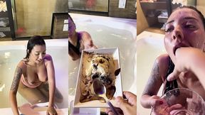 amateur sex goes extreme vol 1 with vitoria beatriz. backstage goes nasty with manhandle, pk on a bowl, eating the pk and piss drinking