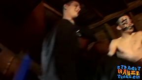 Straight guys have fun masturbating in the attic