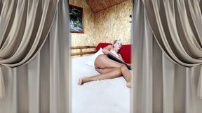 Hot Housewife Lukerya. Big Ass on a Big Bed.