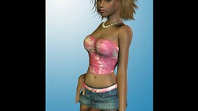 Dickgirl in short skirt