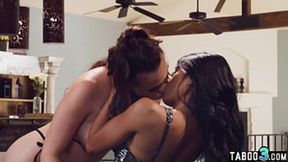 Sultry lesbians indulge in sensual lesbian sex