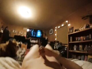 Hot TS Janelle Fennec Plays with Ass Plug and Cums!