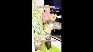 Big booty black minaj cheats on boyfriend with ripped leggings influencer