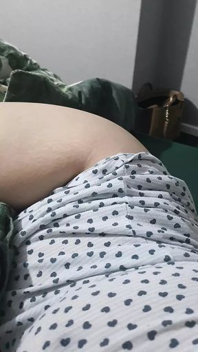 Step son naked in bed near step mom with huge natural tits