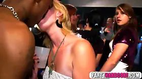Bottle of champagne in her asshole