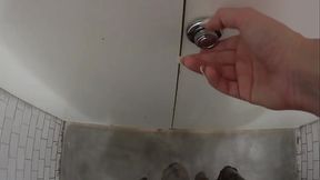 Miss Smith Takes A Piss On A Weird Plastic Covered Toilet