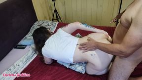 curious goddess - stepmom milf hot blonde small tits big white ass hairy pussy facesitting doggystyle fuck cumshot in body part 2