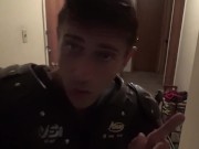 Football Jock Dances with a Football Naked & Hard!