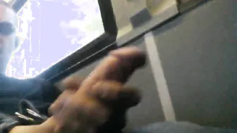 Big-Cock Twink Jerks Off on Public Bus