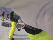 4k public blowjob in ski lift