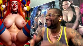 tight bald pussy the clown celebrates your birthday by fucking you, ai generated