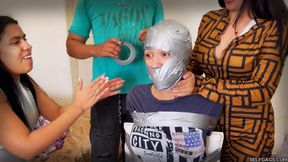 Gagged and Taped for Cheating – Chair Bondage Punishment for a Cock-Hungry Slut (low res mp4)
