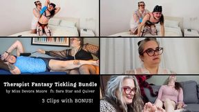 Femdom Tickling Therapy Bundle: Sadistic MILF Tickler Tickle Torments with Miss Devora Moore, Sara Star and Quiver wmv version