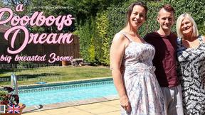 ”Eva Jayne & Lacey Starr are two big boobed cougars that love to share the poolboy”