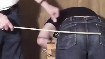 Daddy Spanks and Canes His Asian Twink in Tight Jeans