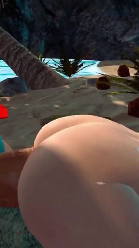 Powerful moment from &quot;Nami relieving stress at the beach - 3D Animation by VirtualHeaven&quot;