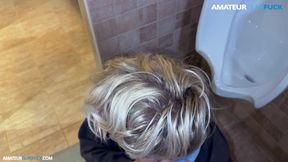 Agf014:: a Naughty Couple Sneaks off to Have Some Dirty Fun in a Public Restroom.