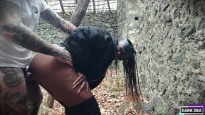 the kinky slut queen  dark dea  fuck in abandoned house like a whore