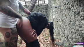 the kinky slut queen  dark dea  fuck in abandoned house like a whore