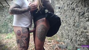 the kinky slut queen  dark dea  fuck in abandoned house like a whore