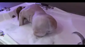 My Friend's Beautiful Wife Enjoys the Jacuzzi in the Motel Before Fucking Her, She Loves Cock