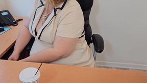 Office Cleaning Manager Delivers an Unexpected Surprise - Curvy Beauty in Action!