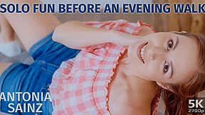 Antonia Sainz In Solo Fun Before An Evening Walk