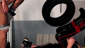 Gimp Gets Turned On by Mechanic's Touches and Kisses