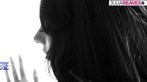 Sexy babe sucks a huge cock then gets fucked hard on the bed