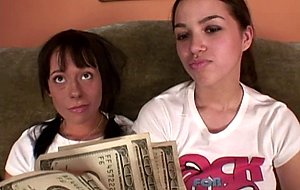 Aarielle alexis vs. courtney james sucking competition  cock for two