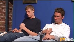 Two guys use toys to masturbate after having deep anal sex