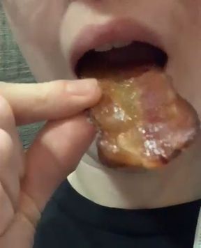 Eating bacon