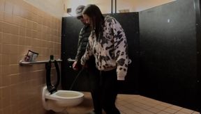 Caught Public Restroom and Sloppy Seconds with Wife