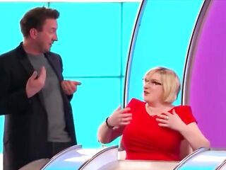 Hot Comedian Sarah Millican Drops Her Large Melons On Guy’s Head