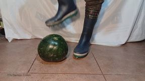 Cleated Welly Melon Destruction