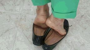 She enjoys her ballet flats AVI