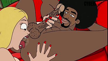 Black Plumber Fucks Married Housewife Behind Her Cuckold Husband'_s Back. Cartoon Wife Blowjob, Lick Asshole, suck balls