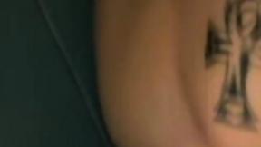 ”Dirty guy Justin oozed cum after wanking his long hard shaft in the bathroom”