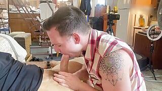 Hung Daddy Fills Muscle Twink Throat then Stretches His Hole