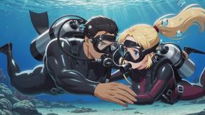 Scuba Diving Training - Romantic Underwater Intimacy in Phuket with Tight Wetsuit