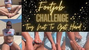 Poolside footjob challenge - DO NOT GET HARD