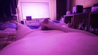 Milking My Uncircumcised Spunk-pump - Giant Jizz flow Over Pecs!