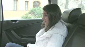 Kinky Czech girl gives a blowjob and fucks mad in the car